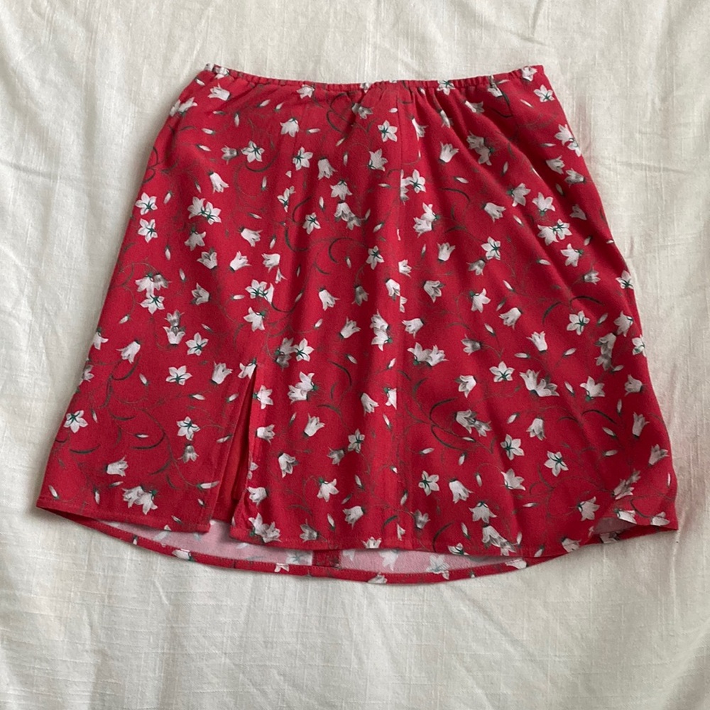 Aritzia High waist floral mini skirt